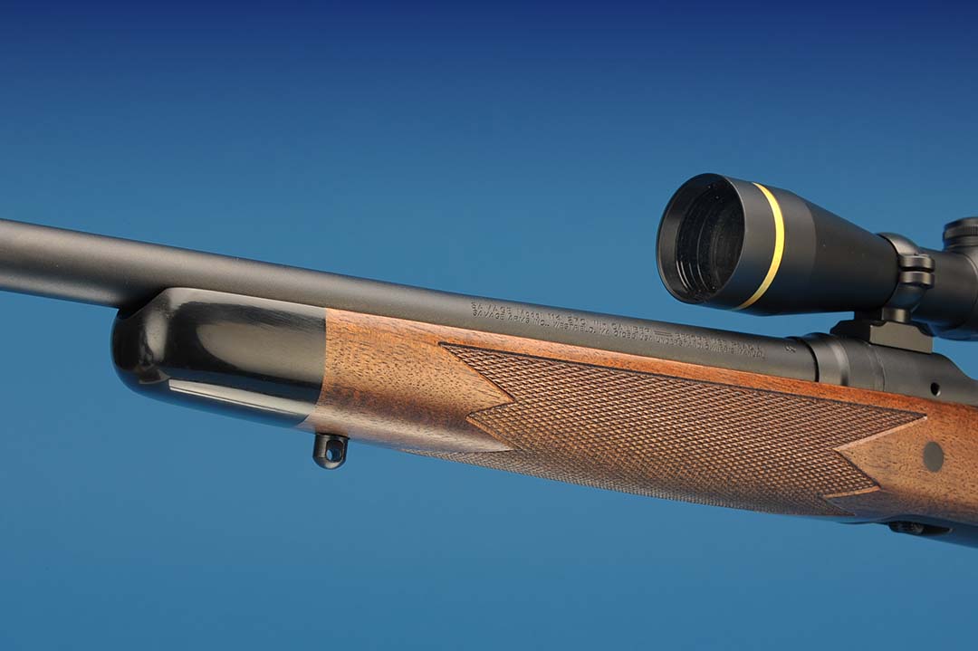 If a shooter wants a classic-styled gun made for the molds of old line craftsmen, this is the gun. The forend tip has no spacer but the checkering is clean cut and crisp.